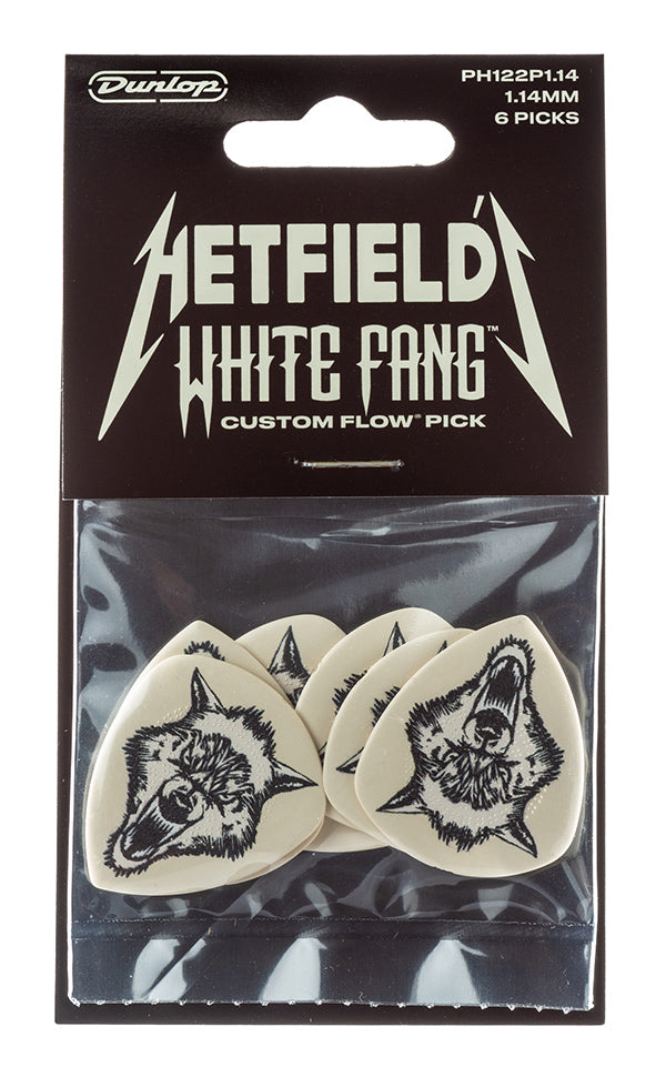 JIM DUNLOP | JPWF114 | James Hetfield White Fang Custom Flow Pick Player’s Pack. JIM DUNLOP | JPWF114 | James Hetfield White Fang Custom Flow Pick Player’s Pack.